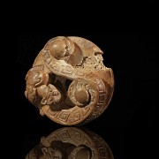 Carved jade disc ‘Beast’, Han style