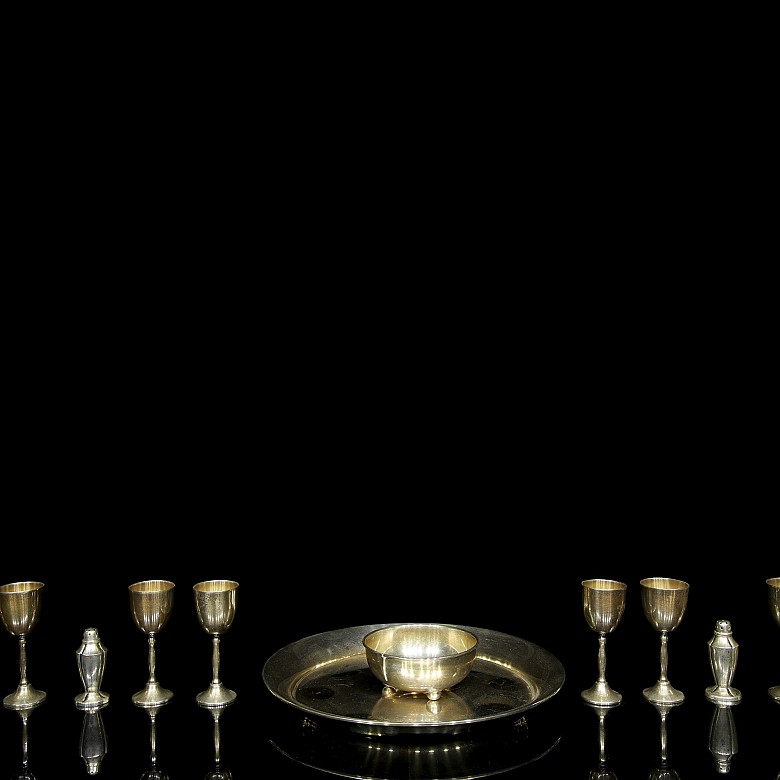 Tequila silver set, 20th century