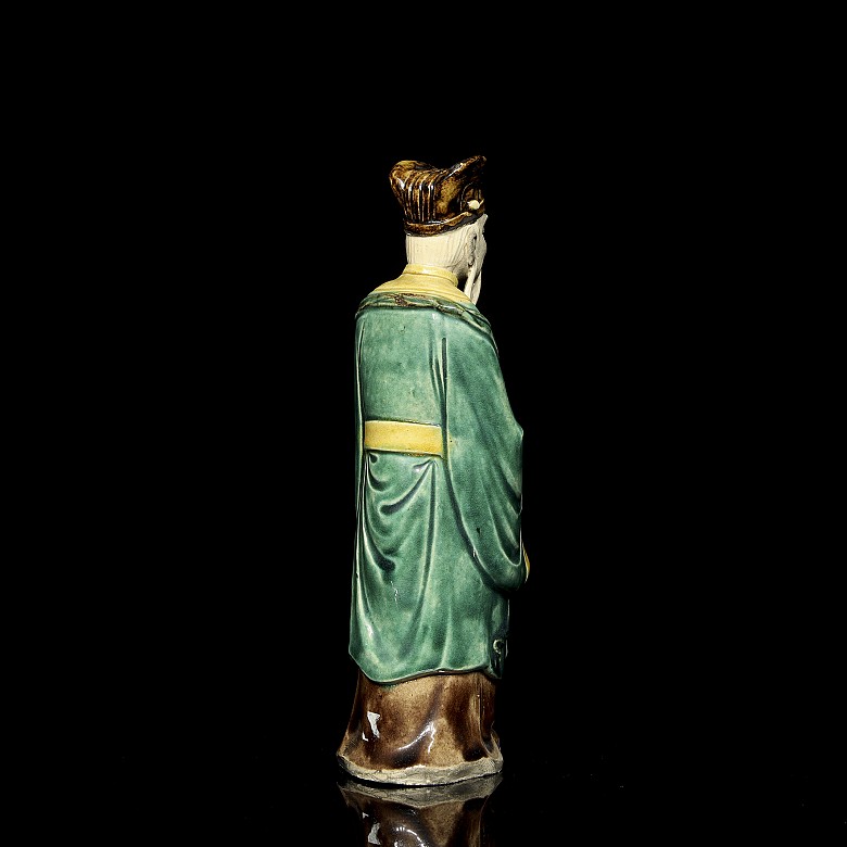 Polychrome terracotta statuette ‘Wise Man’, 20th century