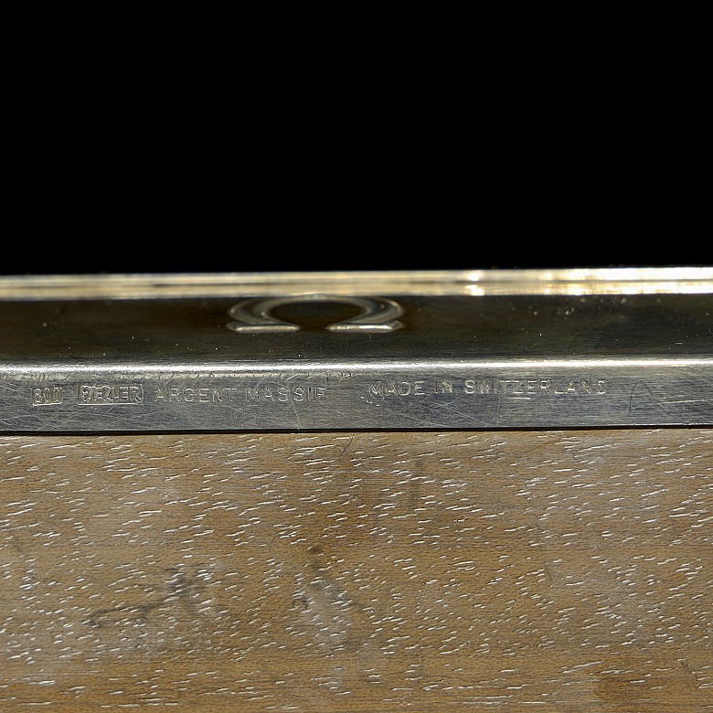 Silver box and ashtray, 20th century