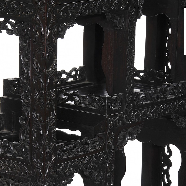 Chinese ebony bookshelf, 20th century