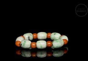 Jadeite bead bracelet, Qing dynasty