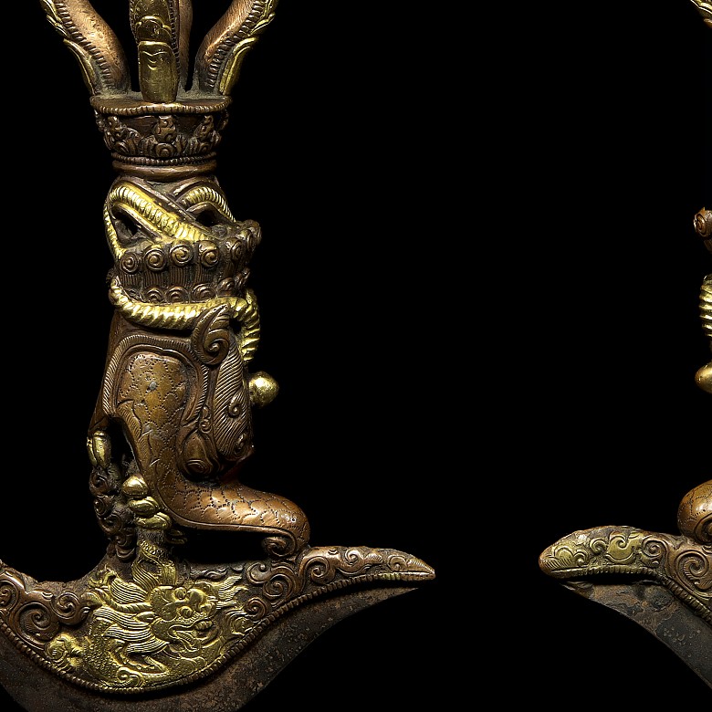 Pair of vajra swords, Qing dynasty, Qianlong