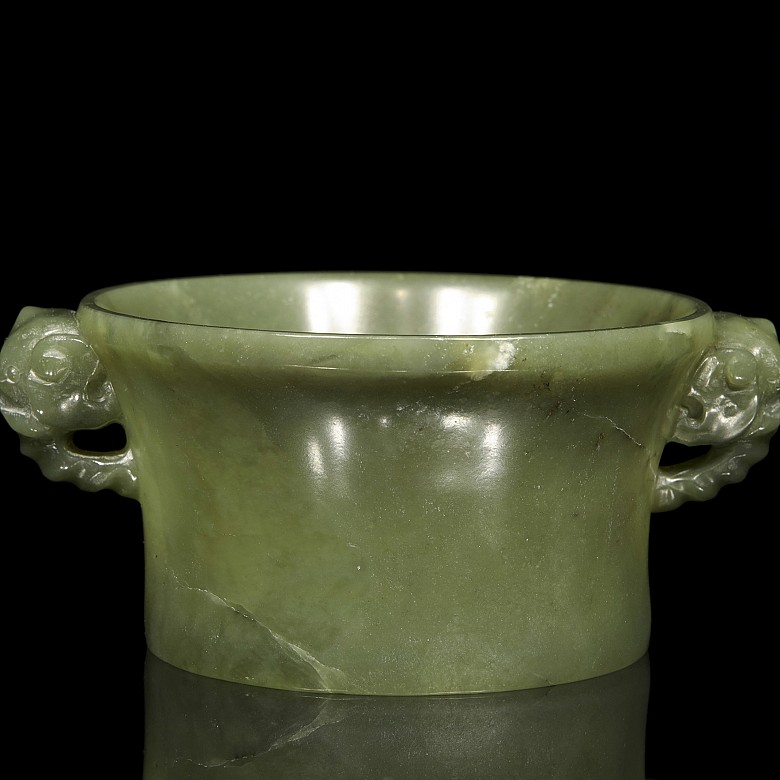 Green jade bowl, 20th Century - 20th Century