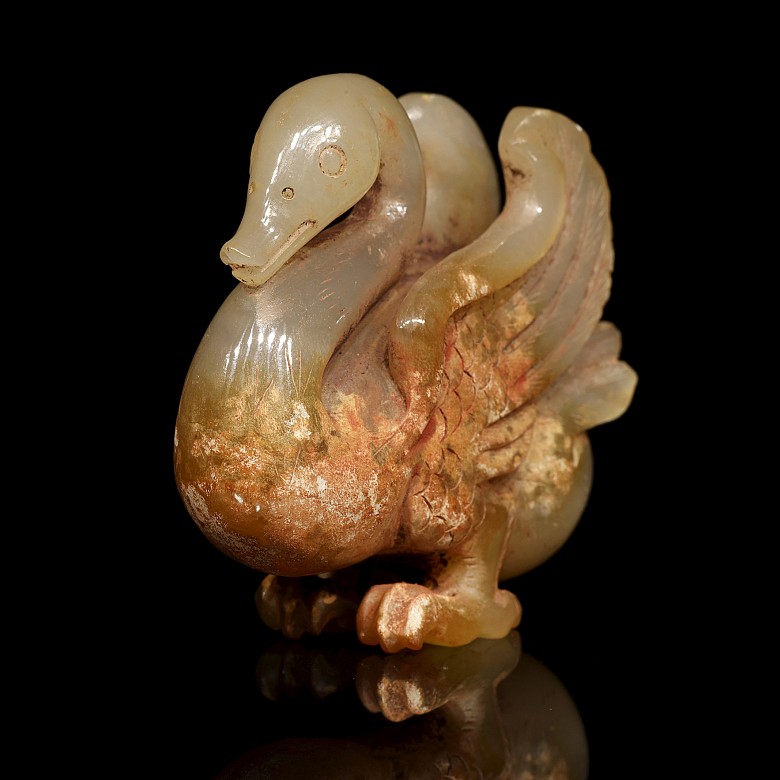 Carved jade figurine ‘Goose’, Han dynasty