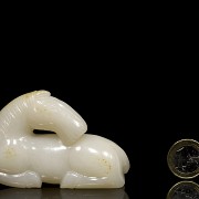 White jade figure 'horse', Qing dynasty, Qianlong