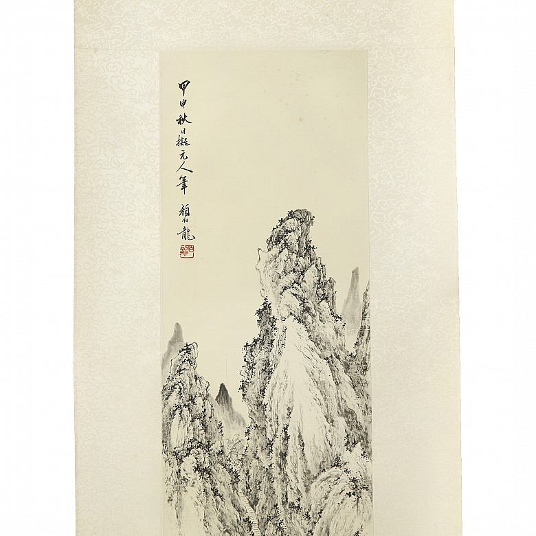 Chinese painting on paper “Mountains”, early 20th century