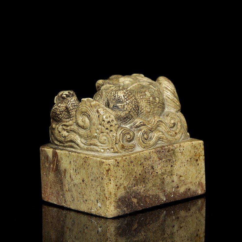 Hardstone seal “Mythical Beasts”, Qing dynasty