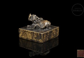 Bronze seal ‘Mythical Beast’, Qing dynasty