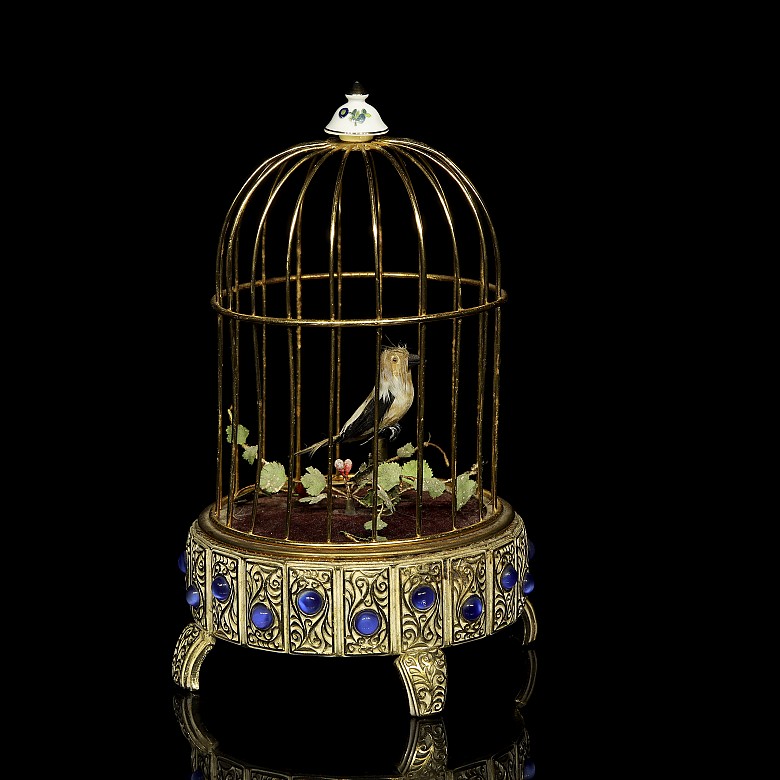 Birdcage with automaton songbird, 19th - 20th century