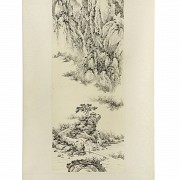 Chinese painting on paper “Mountains”, early 20th century