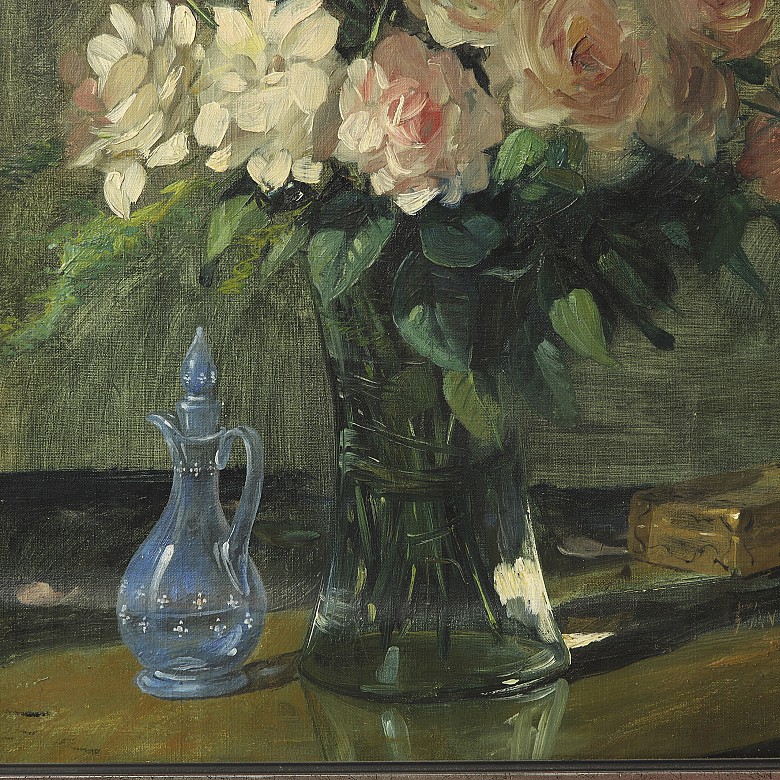 German School ‘Still Life with Flowers and Pitcher’, 1936