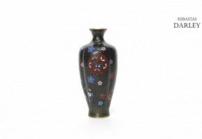 Cloisonne lobed vase