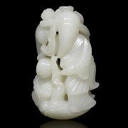 White jade figure 'Elder and Child', Qing dynasty, Qianlong