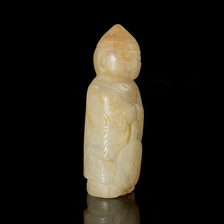 Carved jade figurine ‘Character’, Qing dynasty