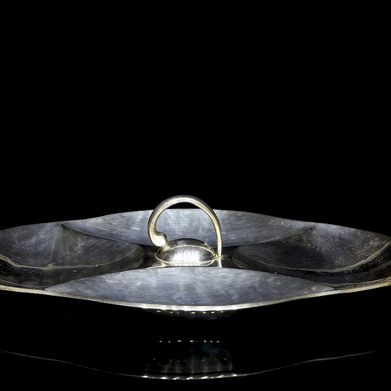 Silver tray, 20th century