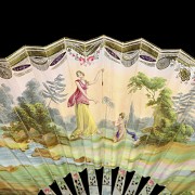 Fan with mother-of-pearl ‘Scenes’, 19th century