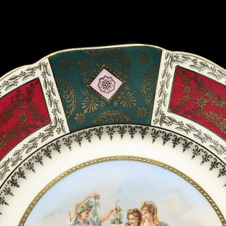 Pair of porcelain plates, JWK Carlsbad Bavaria, 20th century - 8