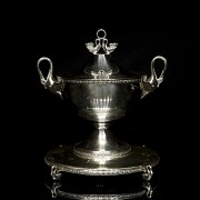 Spanish silver tureen ‘Swans’, 20th century