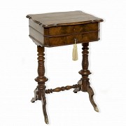 Wooden sewing table, 19th century