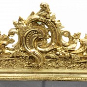 Elizabethan gilt wood mirror, 19th century