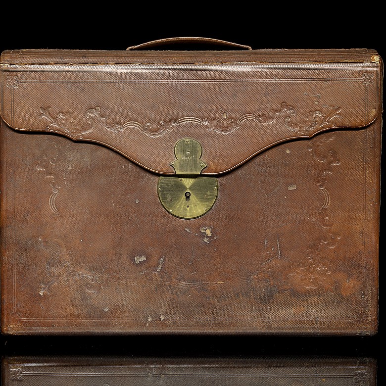 Briggs English travel writing desk, 19th century