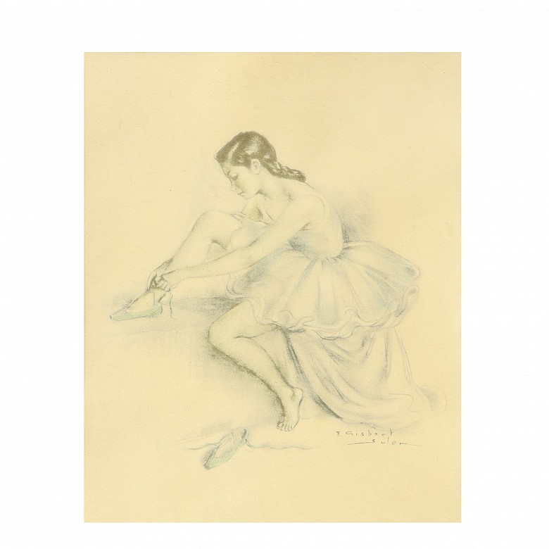 Dibujo de bailarina, Federigo GISBERT SOLER