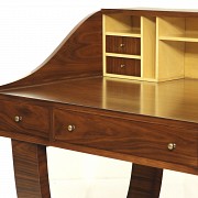 Art Deco style desk in Palo Santo wood