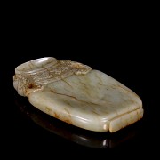 Jade plaque ‘Vase’ with wooden box, Qing dynasty