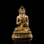 Gilt-bronze figure ‘Shakyamuni Buddha’, Qing dynasty