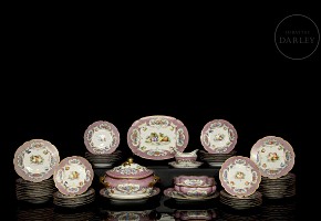 Polychrome and gilded porcelain tableware, Meissen