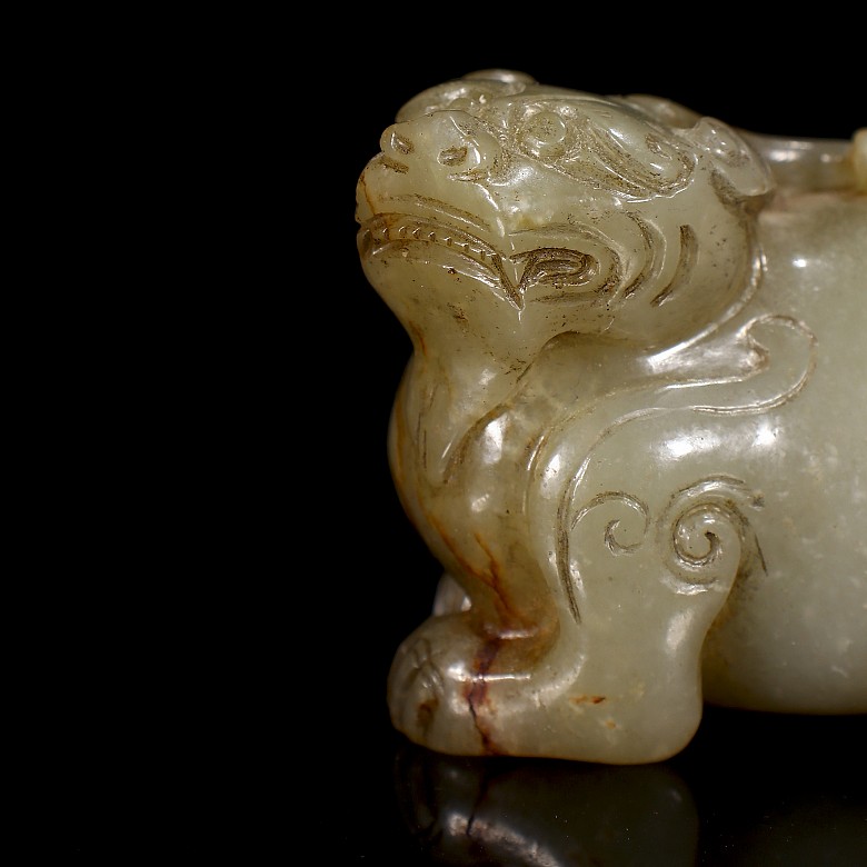 Jade carved “Mythical beast”, Qing dynasty