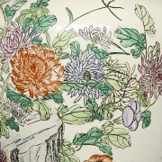 Pair of ‘Chrysanthemums and birds’ tibor, 20th century - 4