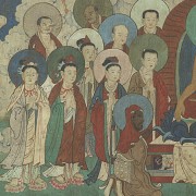 Chinese painting “Buddha and heavenly court”, 20th century