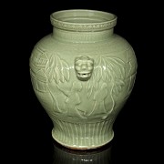 Glazed ceramic baluster vase, 20th century