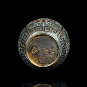 Small cloisonné enamel vessel, Qing dynasty