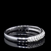 18 kt white gold and diamond half wedding ring