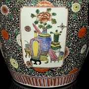 Porcelain enamelled vase, 20th century