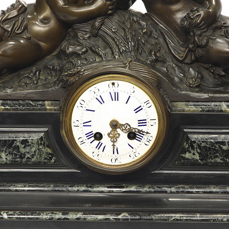 Mantelpiece clock by Jean-Jacques Feuchere (1807-1852) ‘Children’