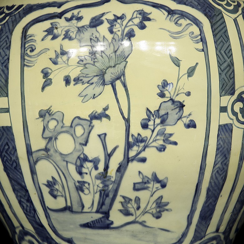 Porcelain vase in blue and white “Landscapes”, Qing dynasty