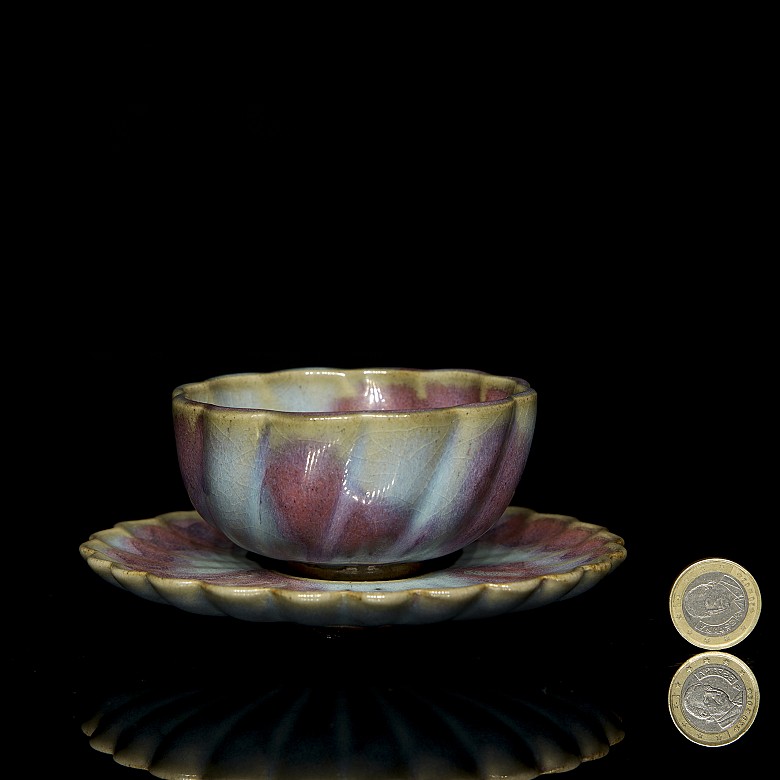 Junyao ceramic bowl and plate, 20th century - 8