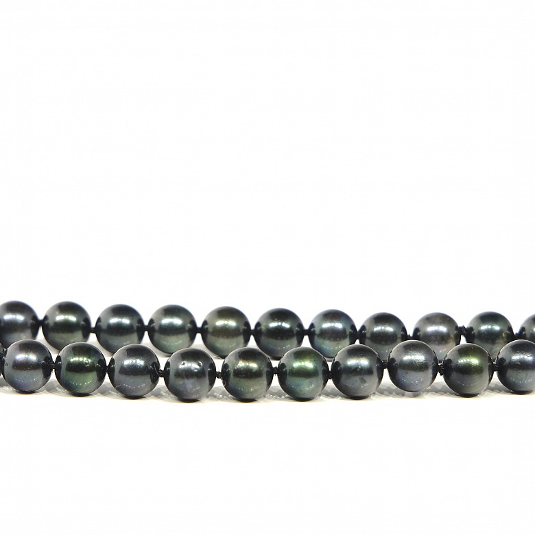 Akoya black pearl bracelet