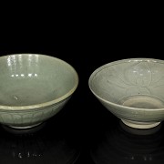 Two glazed pottery bowls, Song dynasty