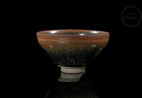 Black-glazed earthenware bowl, Song dynasty