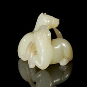 Carved jade ‘Horses’ figurine, Qing dynasty