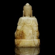 Carved jade ‘Buddha’ figure, 20th century