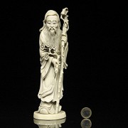 A carved ivory 