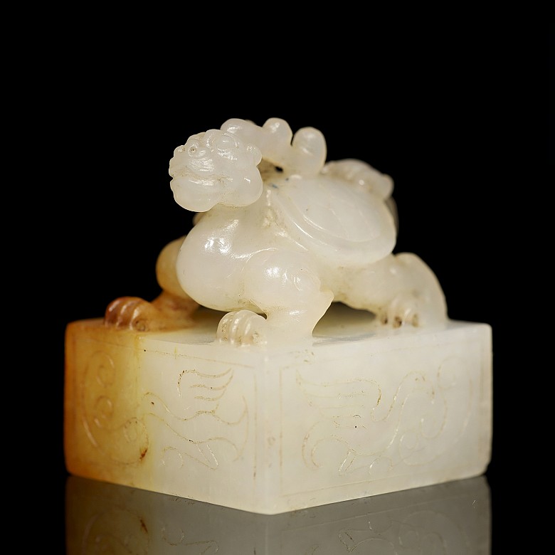 Jade seal with tortoise, Western Han Dynasty