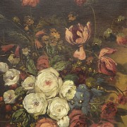 20th century Spanish School ‘Still life with flowers’