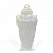 Carved jade vase, Qing dynasty.